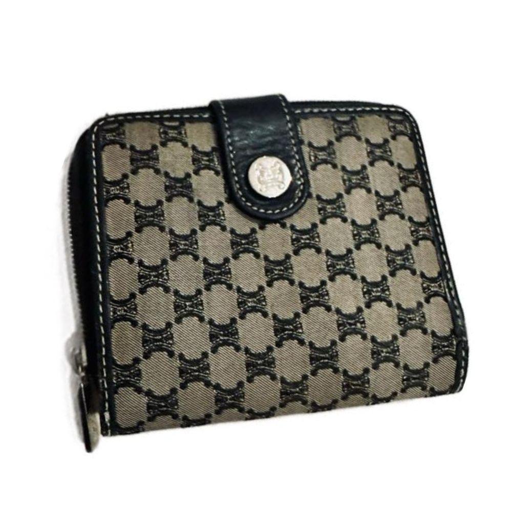 Celine Triomphe Monogram Compact Wallet