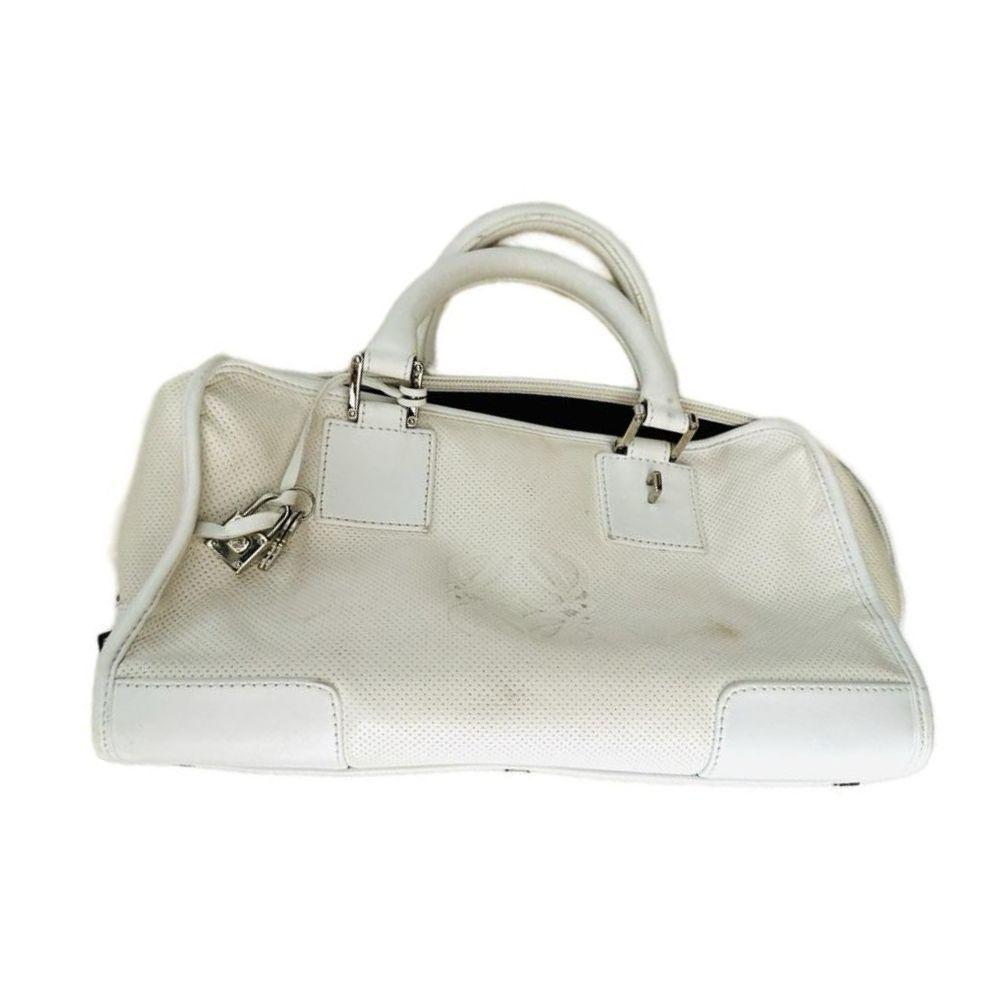 Loewe Logo Amazona 28 White Tote Bag