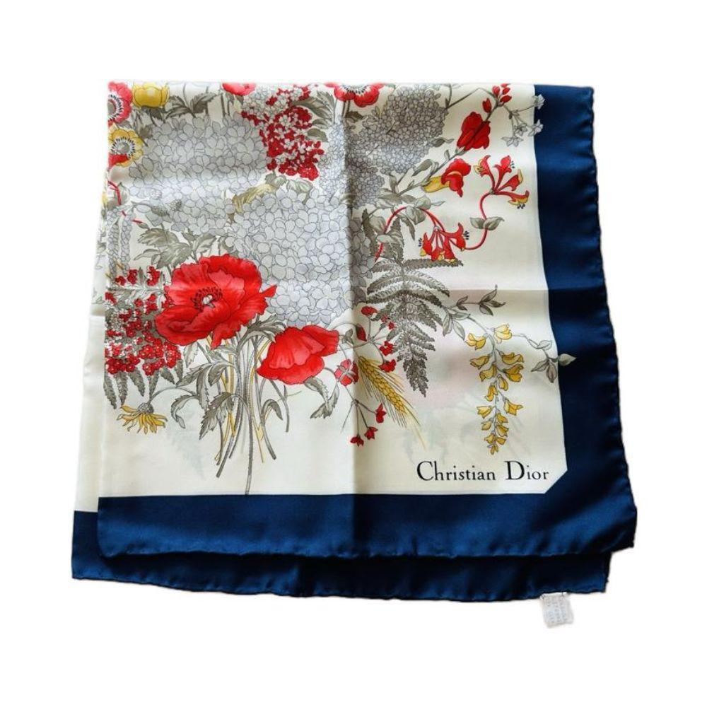 Dior 64cm Floral Multicolour Scarf