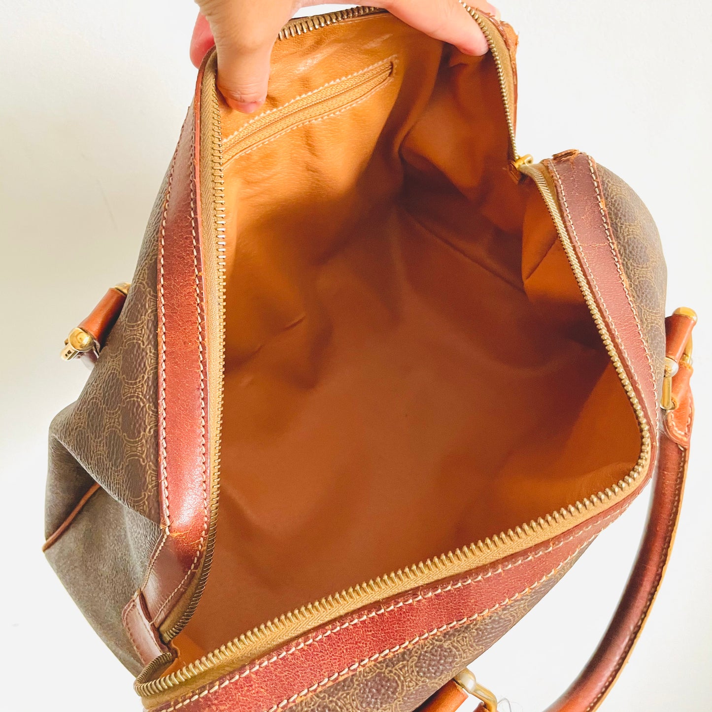 Celine Triomphe Macadam Monogram Logo Boston 30 Speedy Vintage Bag