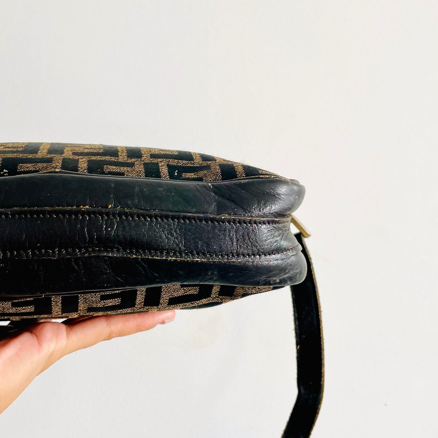 Fendi Zucca FF Monogram Logo Shoulder Sling Bag