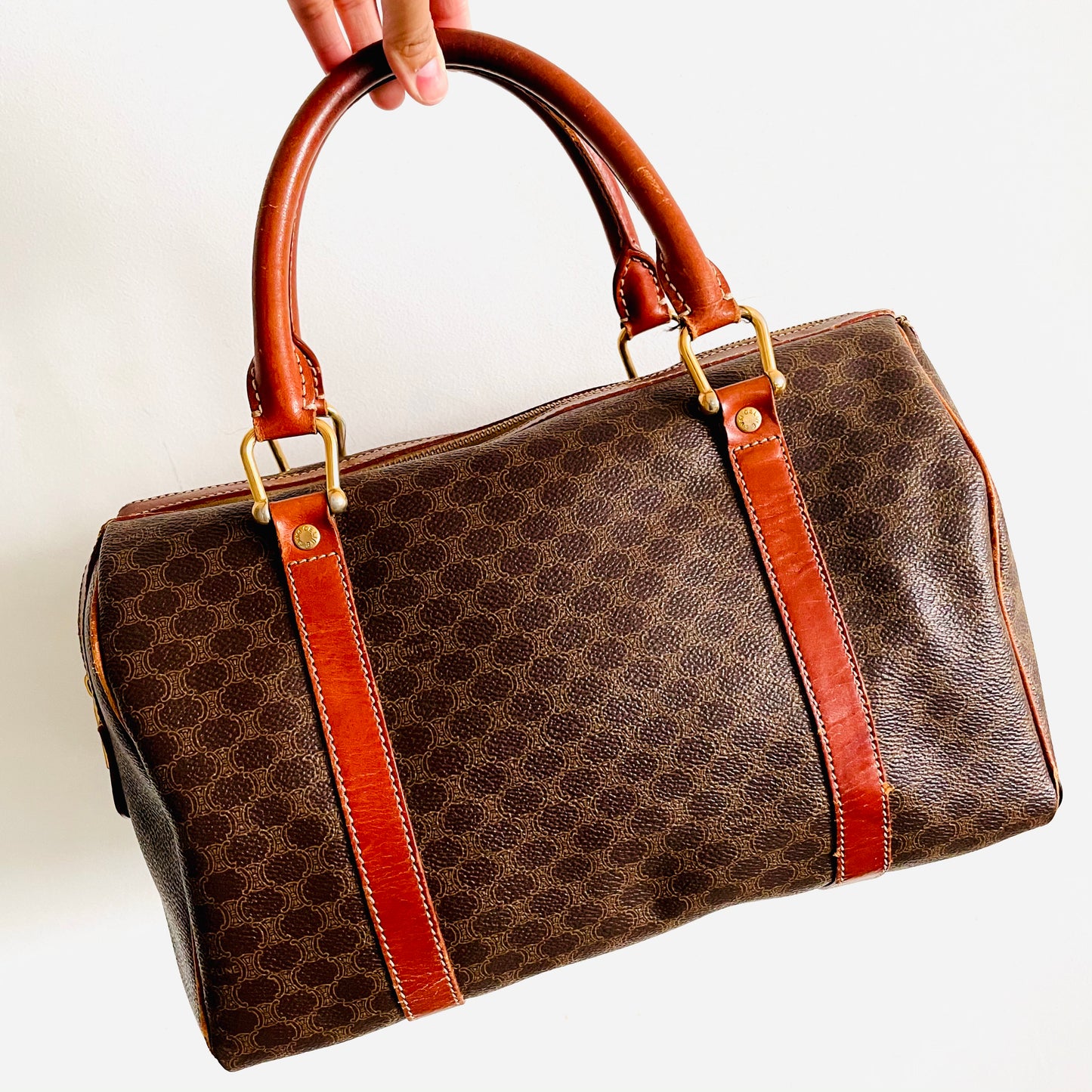Celine Triomphe Macadam Monogram Logo Boston 30 Speedy Vintage Bag