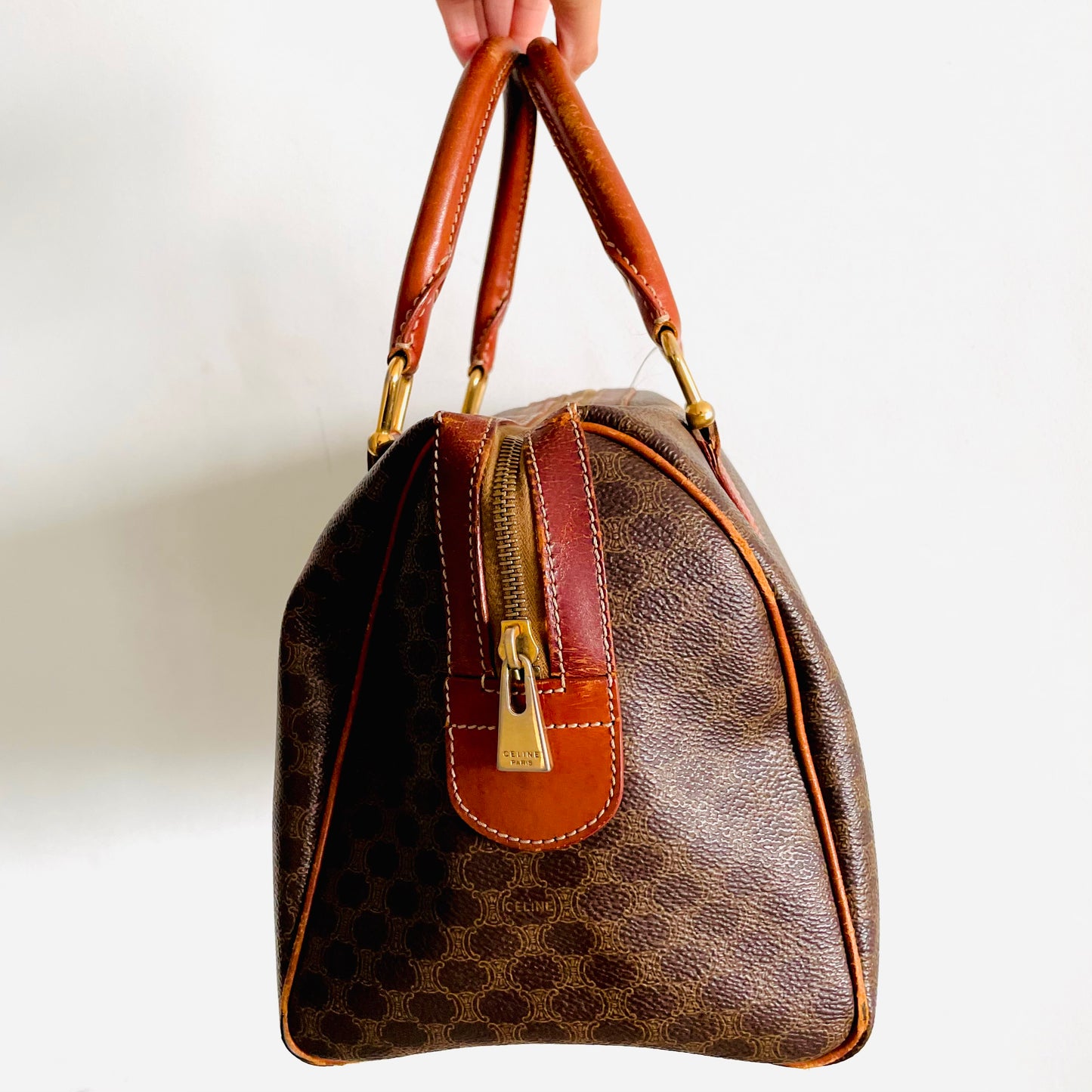 Celine Triomphe Macadam Monogram Logo Boston 30 Speedy Vintage Bag