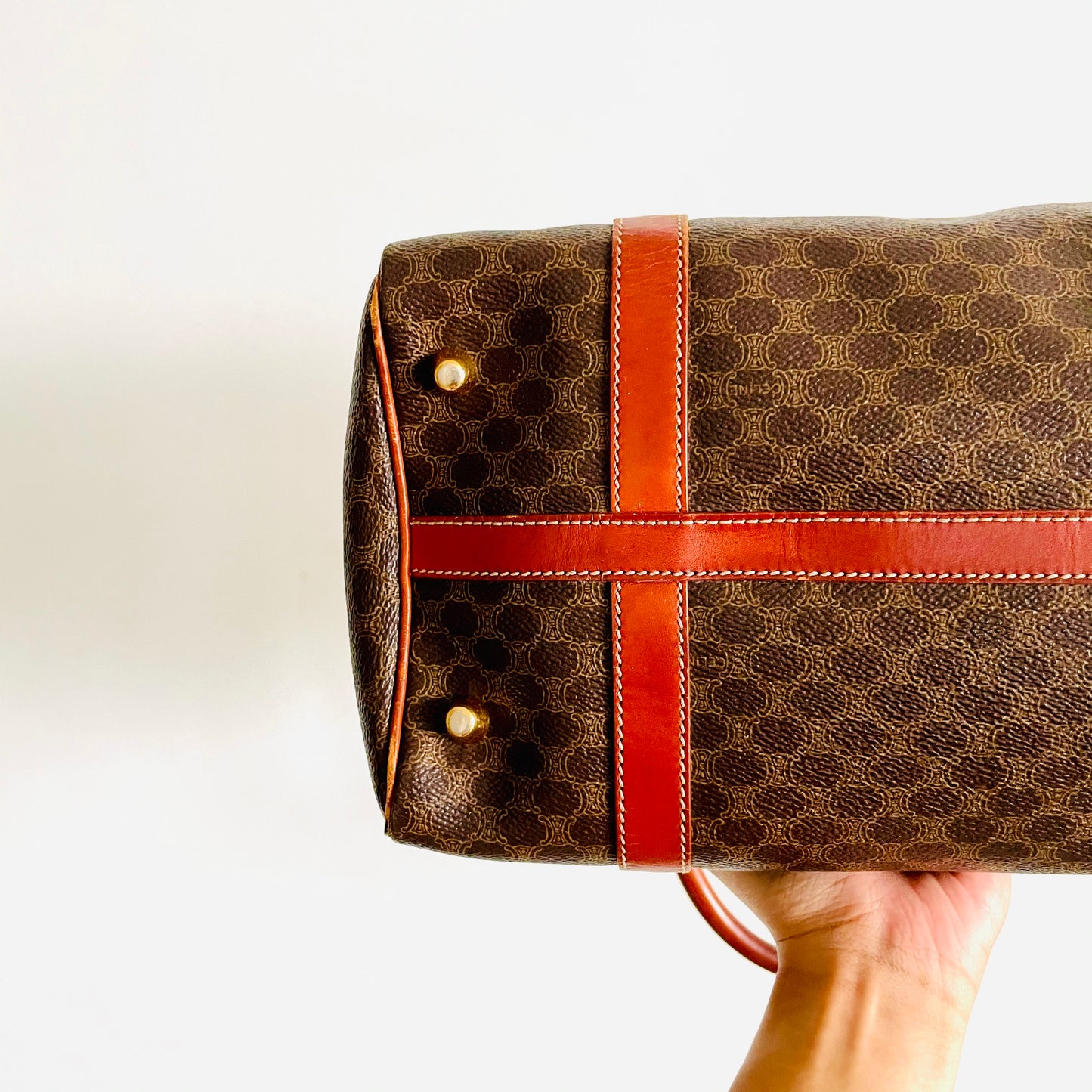 Celine Triomphe Macadam Monogram Logo Boston 30 Speedy Vintage Bag