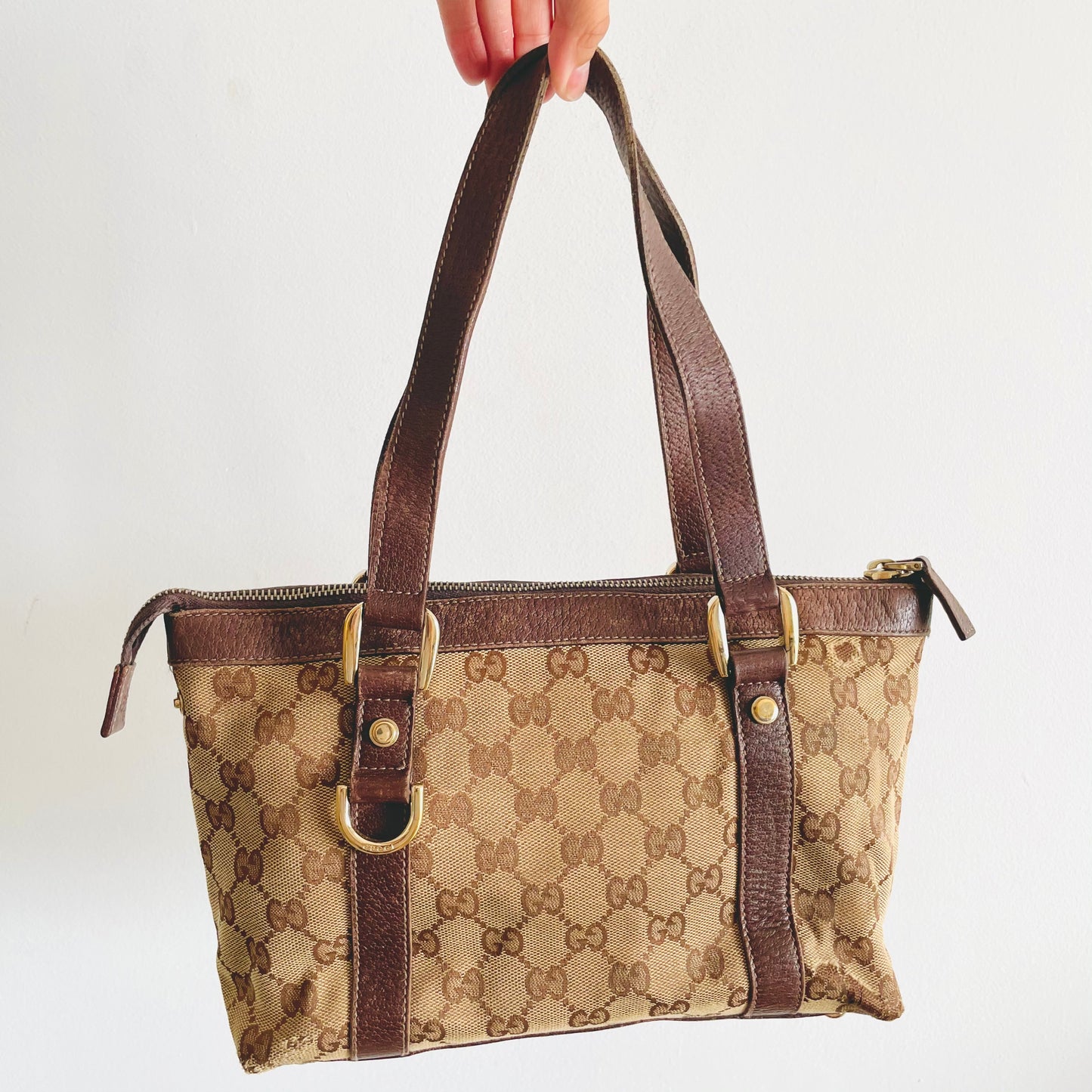 Gucci Abbey GG Monogram Logo Mini Tote Bag