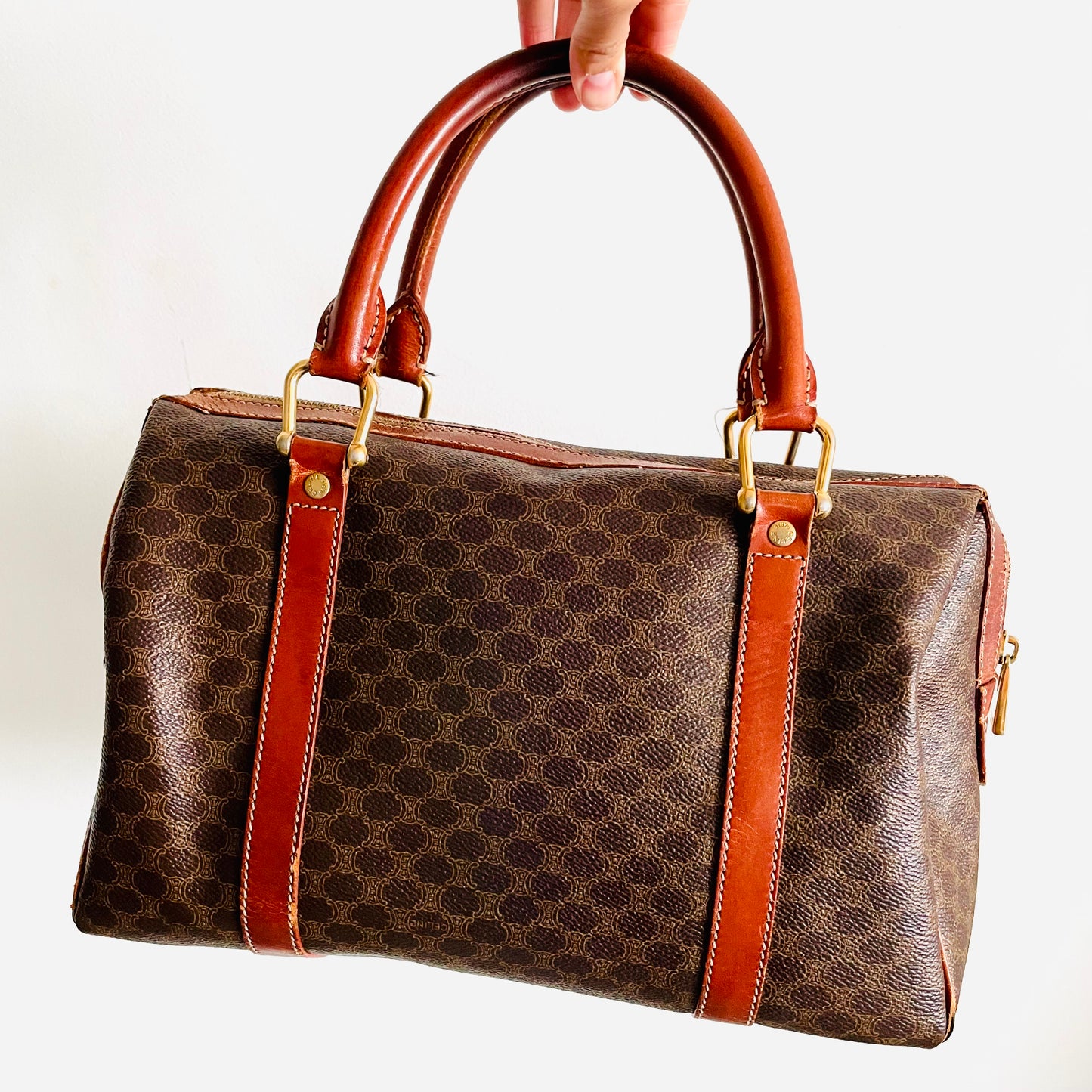 Celine Triomphe Macadam Monogram Logo Boston 30 Speedy Vintage Bag