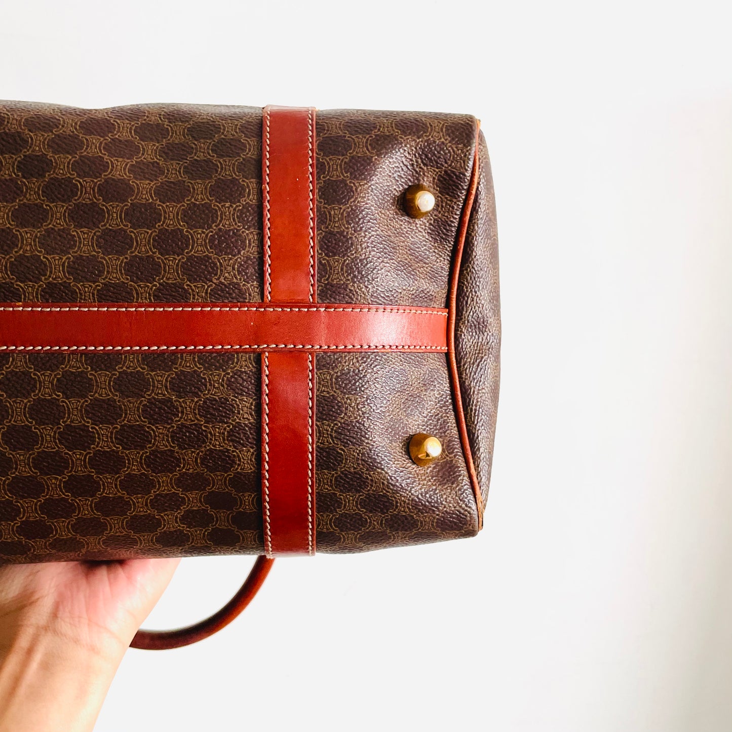 Celine Triomphe Macadam Monogram Logo Boston 30 Speedy Vintage Bag