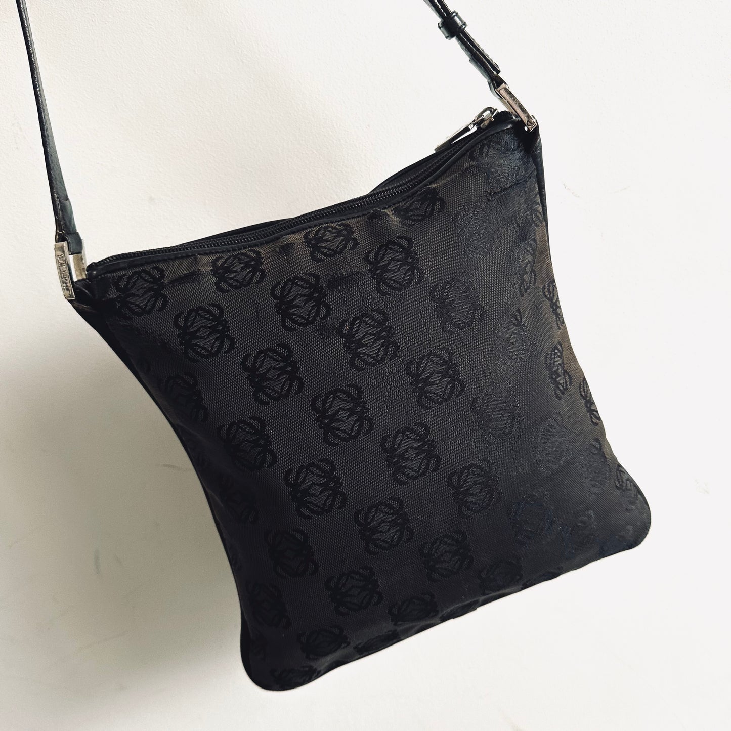 Loewe Black / Dark Brown Anagram Monogram Logo Shoulder Sling Bag