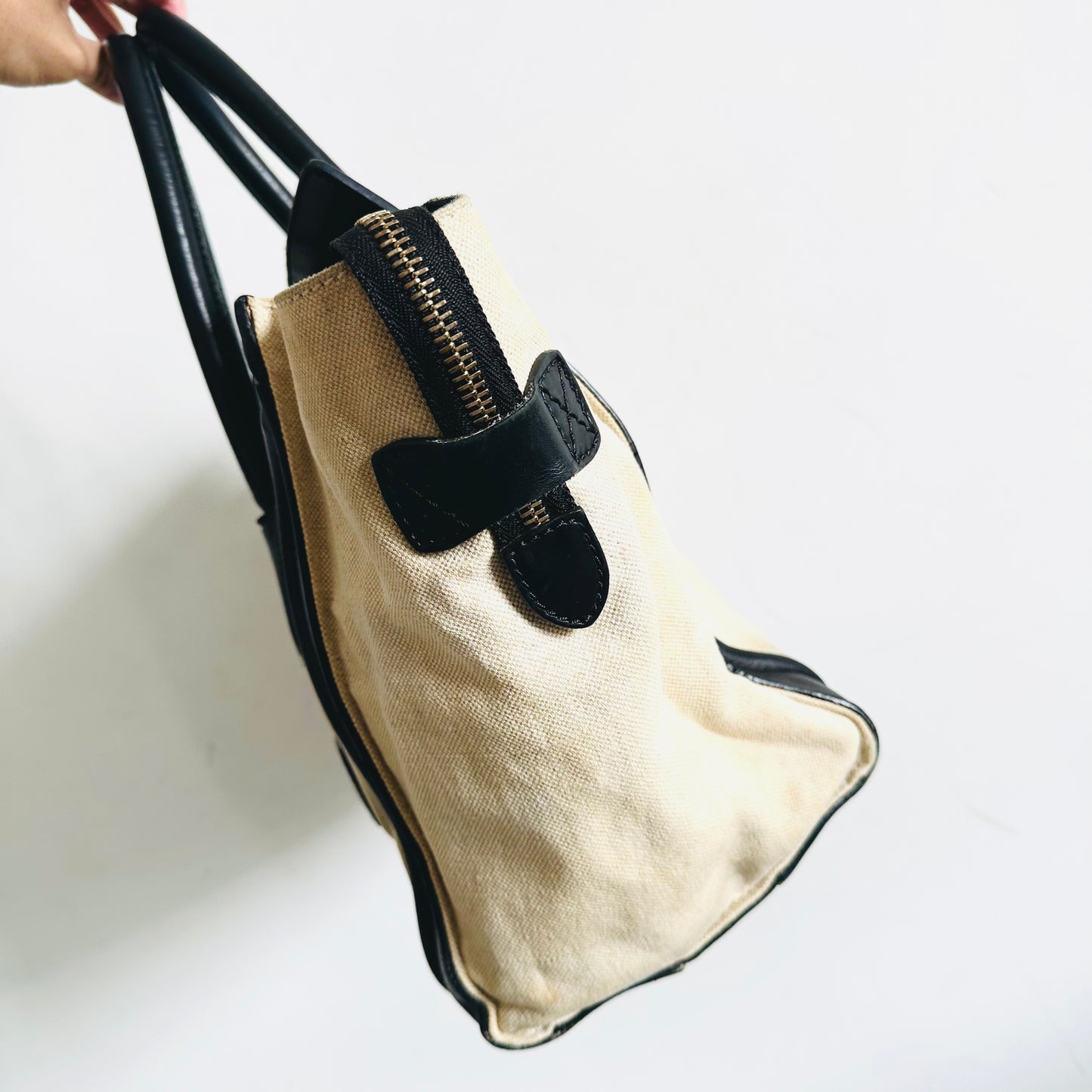 Celine Panda Black & White GHW Mini Luggage Top Handle Tote Bag