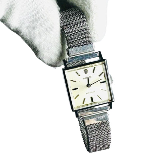 Rolex Precision Square Dial Stainless Steel 18MM Mechanical Watch