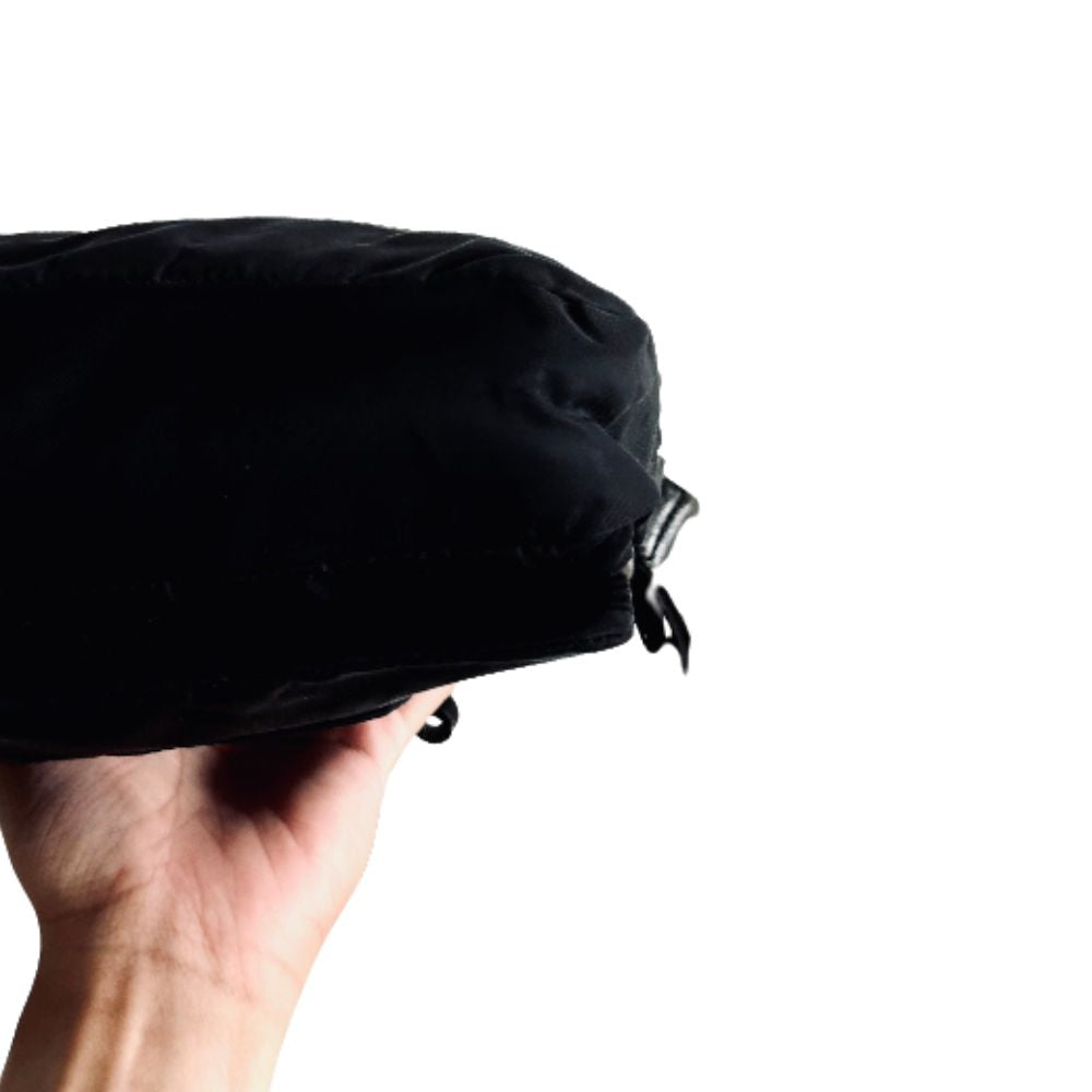 Prada Black  Tessuto Classic Logo Nylon Flap Shoulder Sling Bag