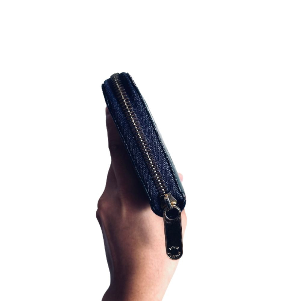 Louis Vuitton LV Navy Blue GHW Monogram Classic Logo Zip Around Zippy Long Wallet