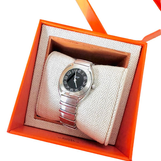 Hermes Espace Stainless Steel Monogram Logo Quartz 29MM Watch