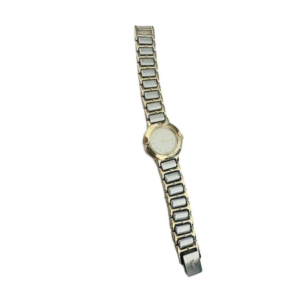 (Up to 14.5cm wrist) YSL Two Tone Quartz 23mm Watch