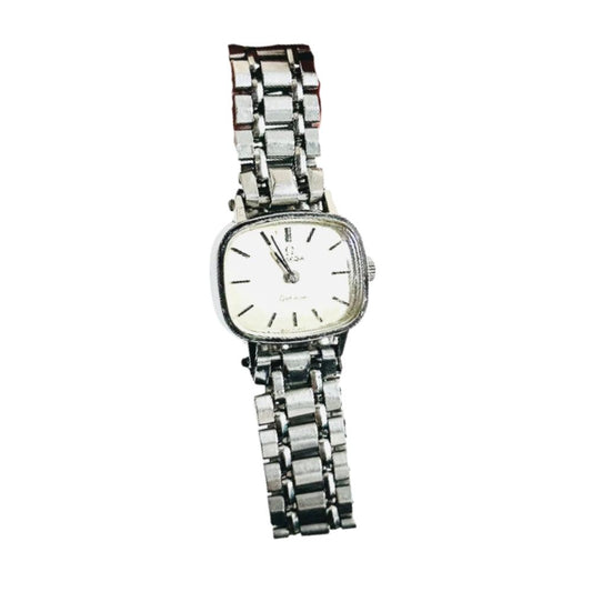 Omega Geneve Square Dial Stainless Steel Vintage 25mm Watch