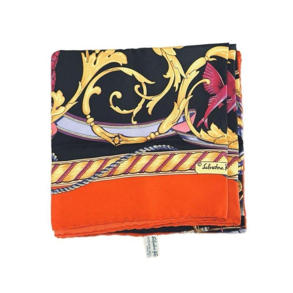 Ferragamo 90cm Multicolour Silk Scarf