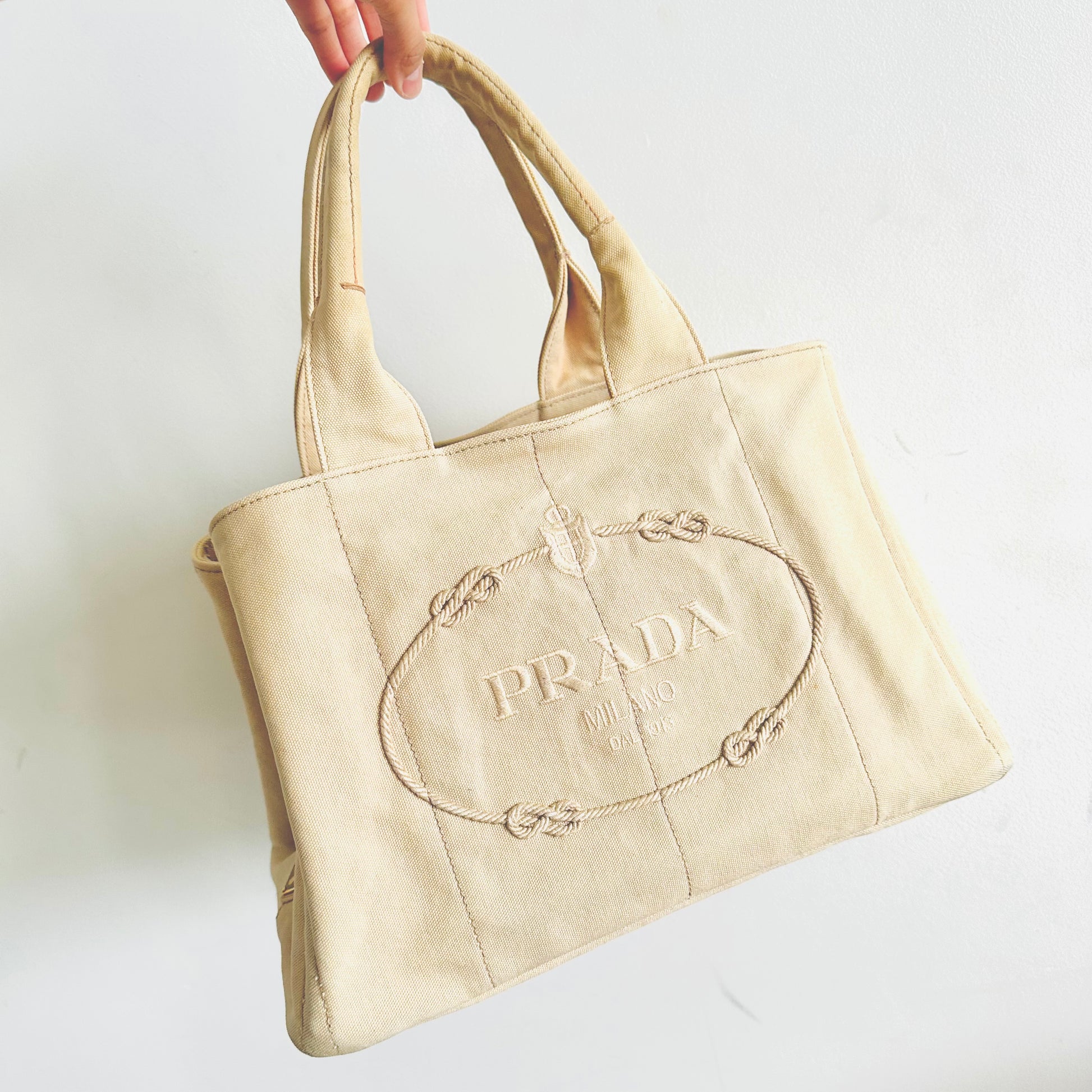 Prada canapa shopping bag Clearance