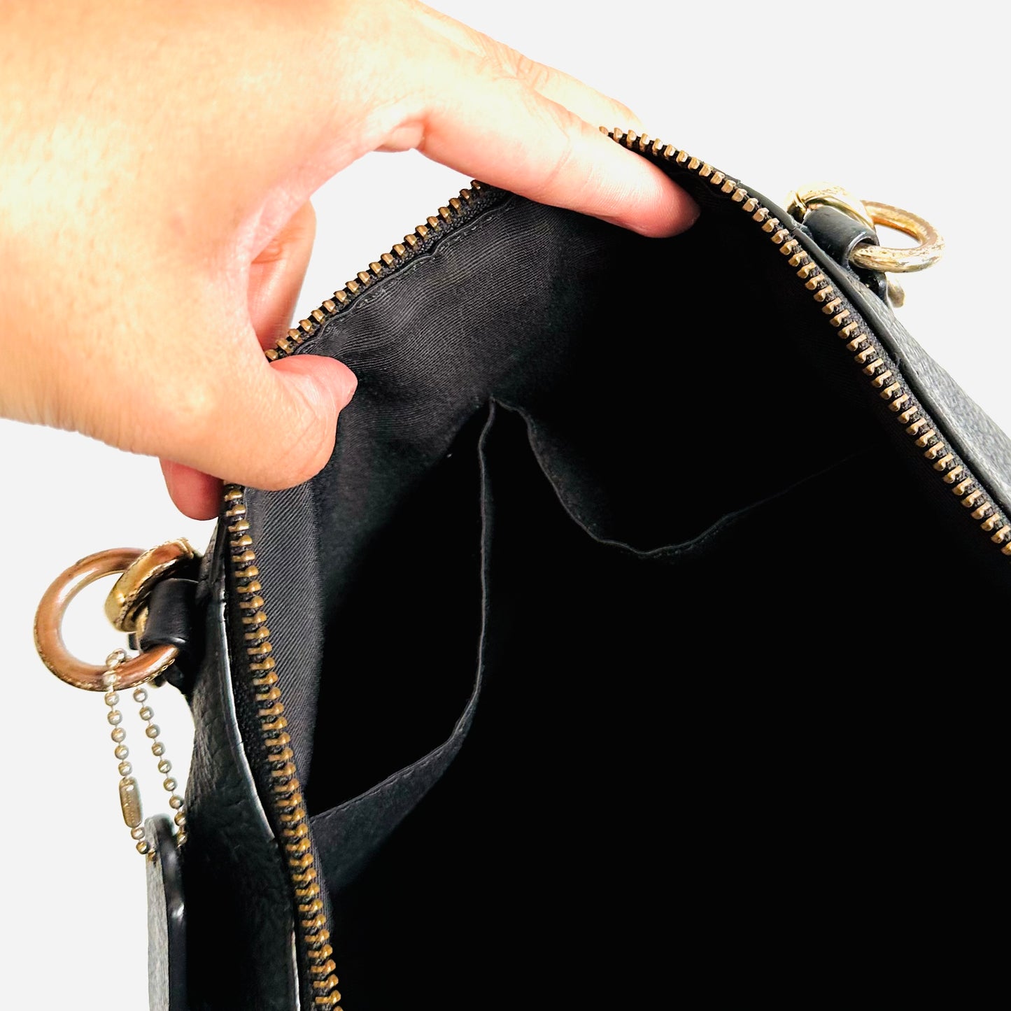 Coach Black GHW Kelsey Satchel 2-Way Top Handle Shoulder Sling Pebbled Leather Bag