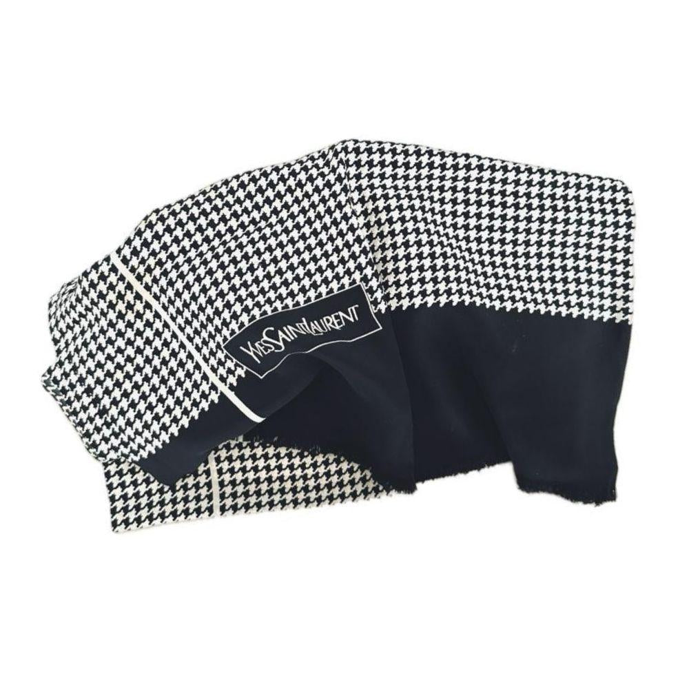 YSL Houndstooth 72x144cm Large Scarf