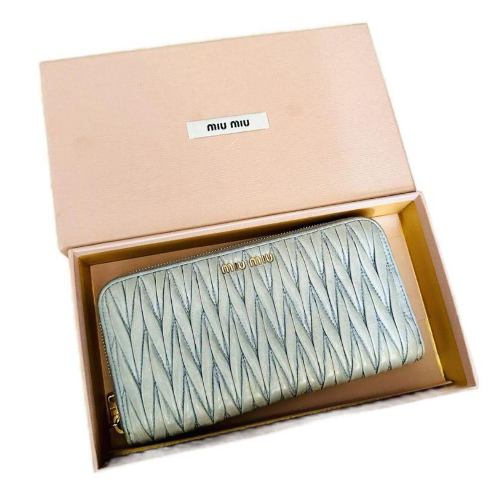 Miu Miu Zippy Long Leather Wallet