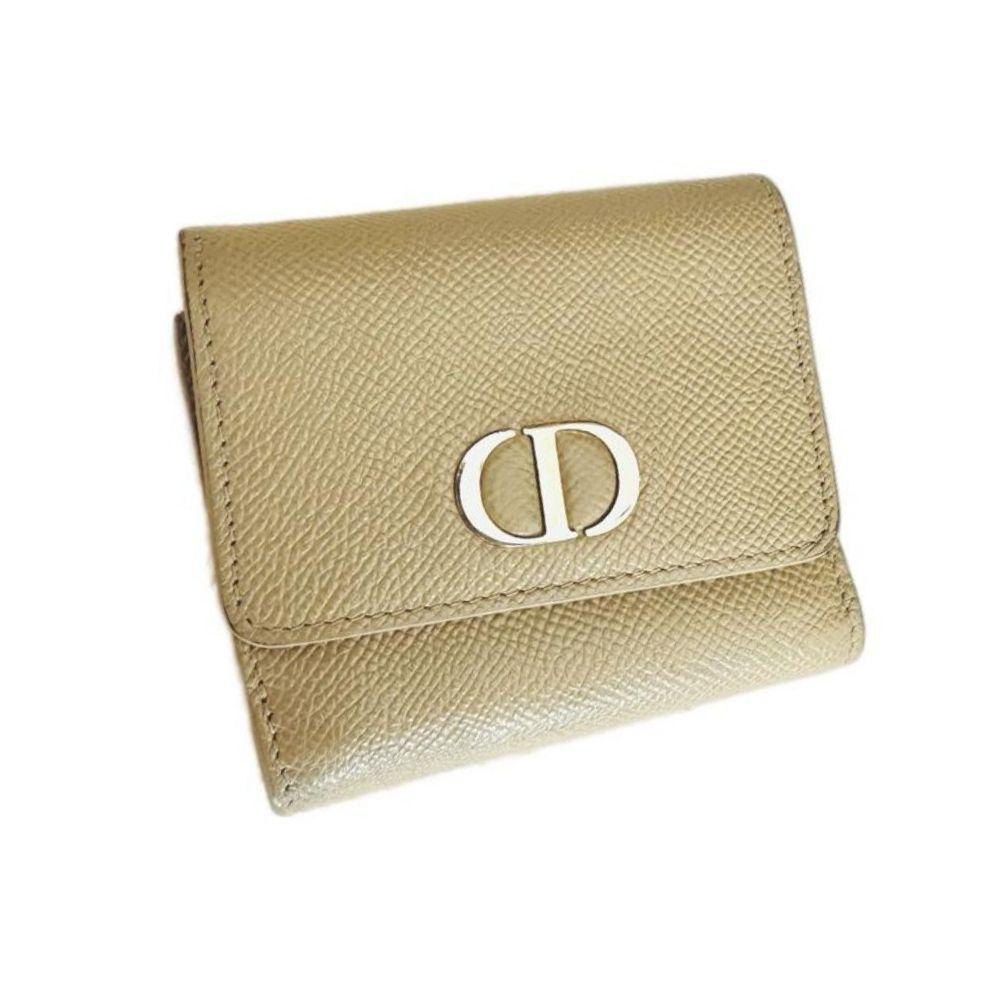 Dior Taupe 30 Montaigne Flap Compact Wallet