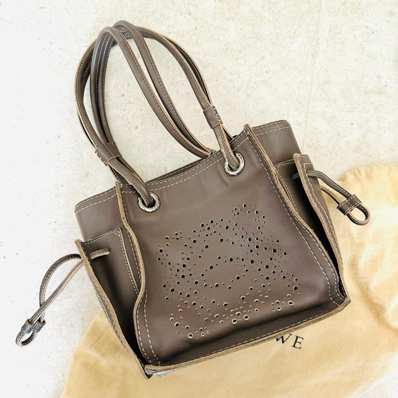 Loewe Leather Shoulder Tote Bag