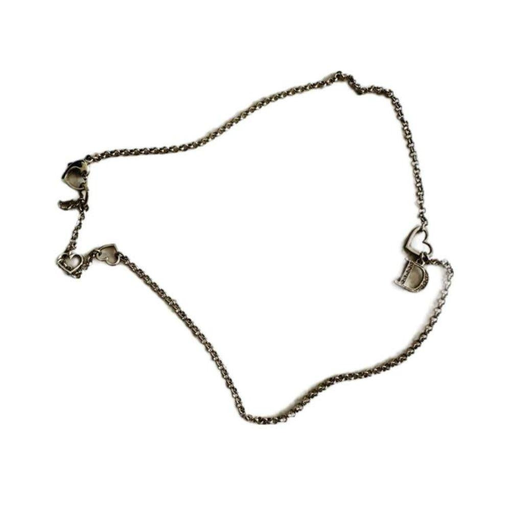 Dior Gold and Crystals Chain Pendant Necklace