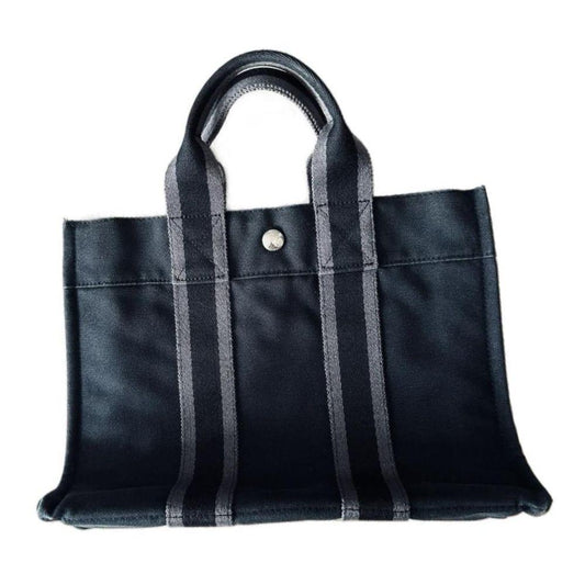 Hermes Navy Blue Fourre PM Tote Bag