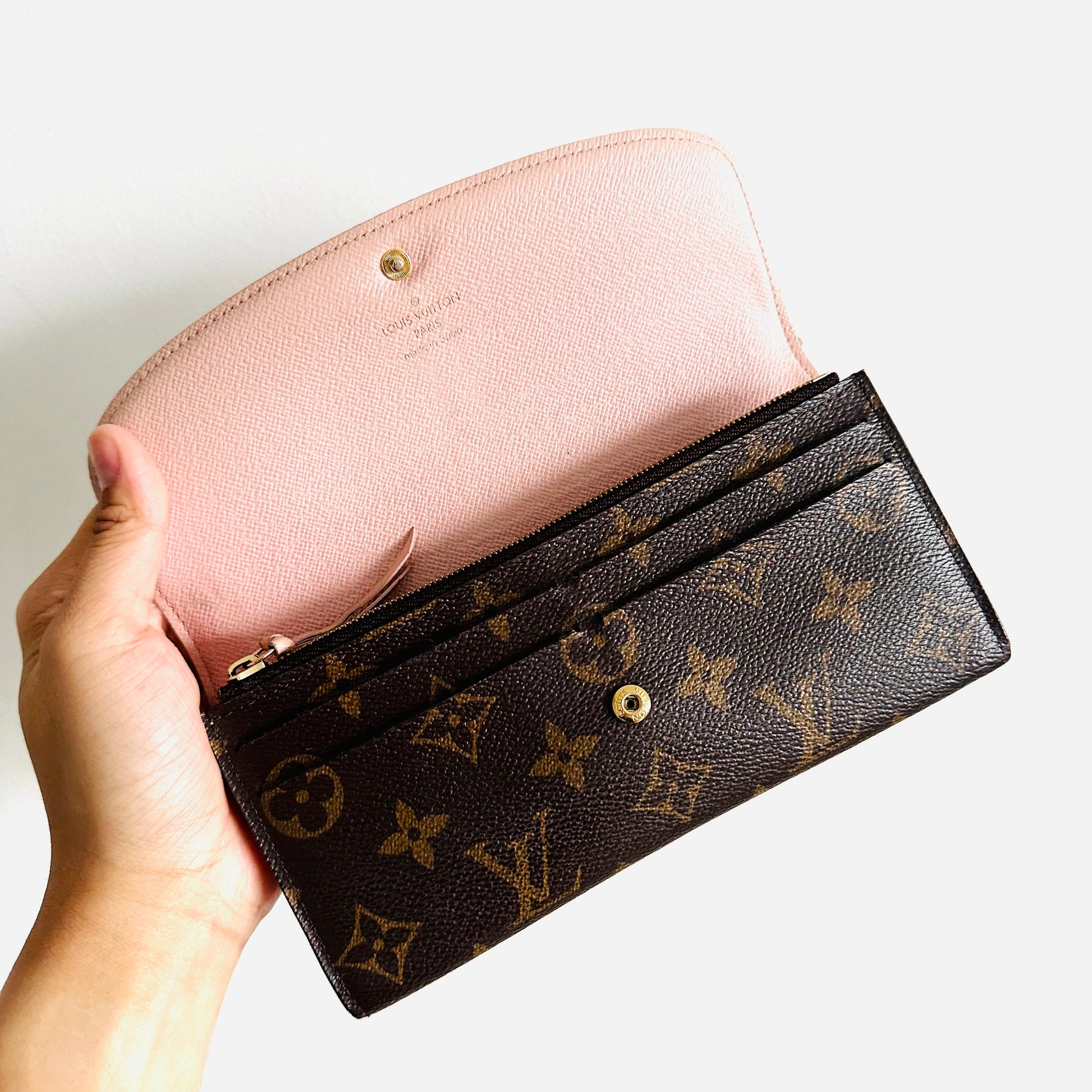 Louis Vuitton Pink Emilie Monogram Rose Ballerine Wallet