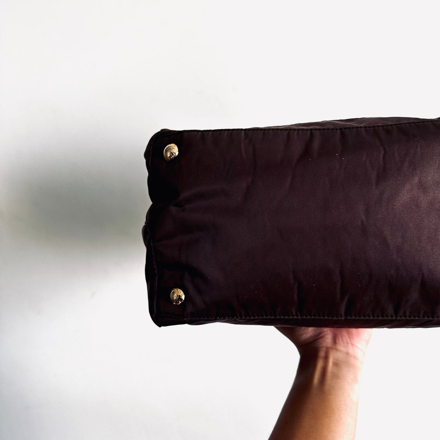 Prada Burgundy Maroon GHW Tessuto Classic Logo Nylon Structured Shopper Shoulder Tote Bag