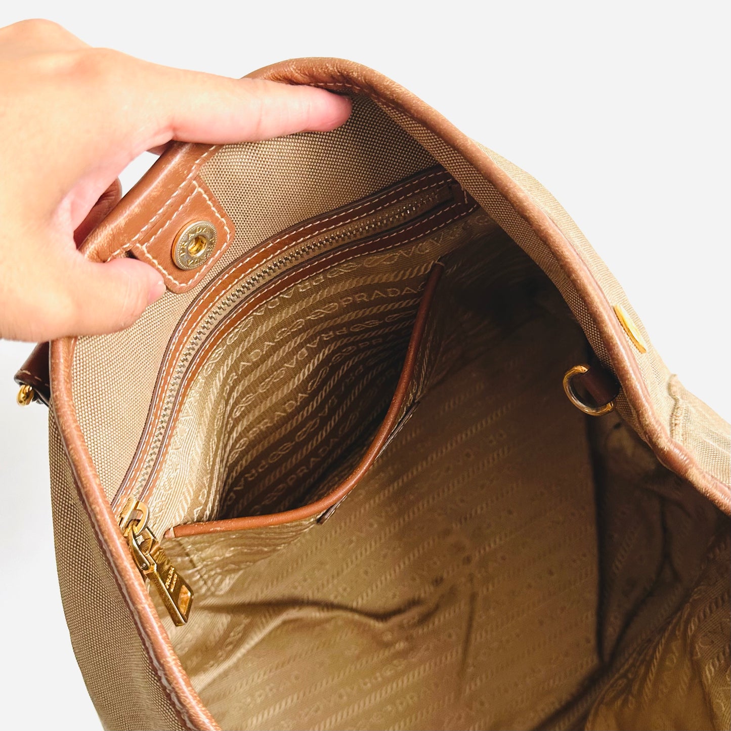 Prada Jacquard Classic Monogram Logo GHW 2-Way Shopper Shoulder Sling Tote Bag