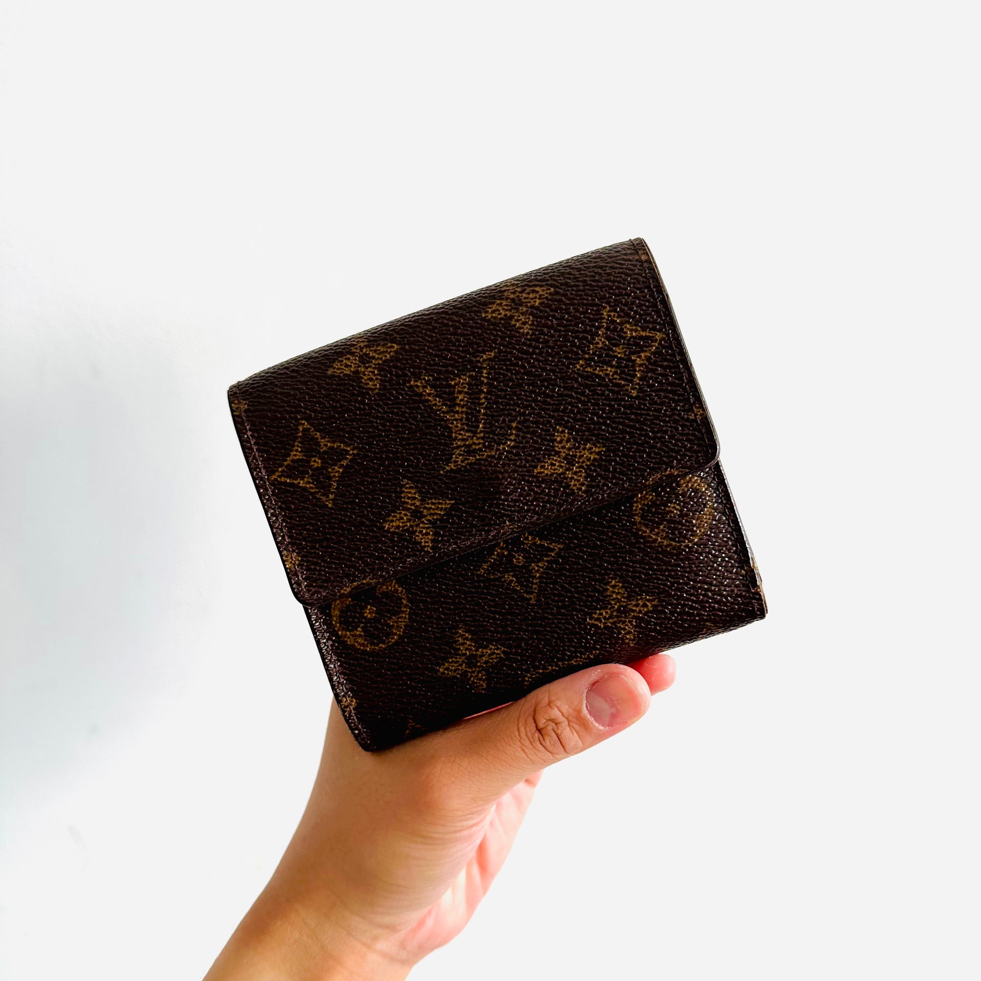 Louis Vuitton Unisex Damier Ebene Elise Trifold Compact Wallet