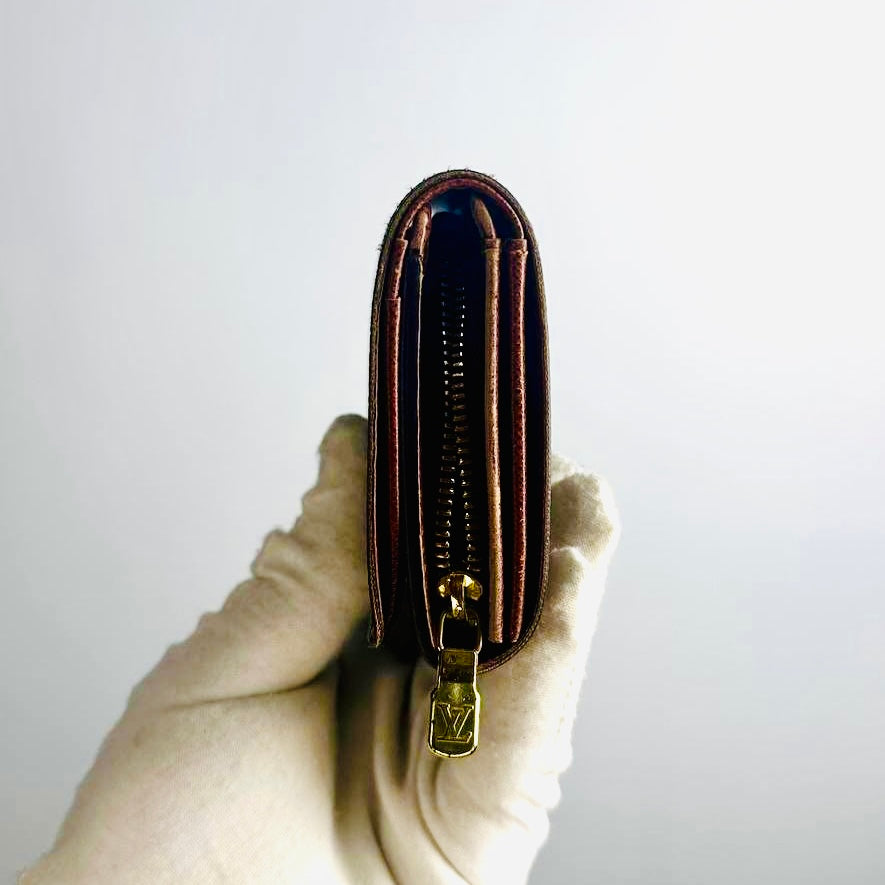 Louis Vuitton LV Monogram Logo GHW Porte Monnaie Tresor Compact Flap Wallet