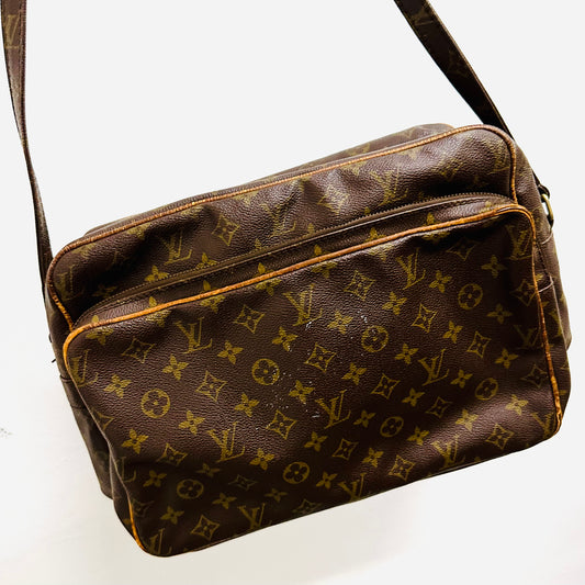 Louis Vuitton LV Reporter Nile Monogram Logo GHW Camera Messenger Shoulder Sling Bag