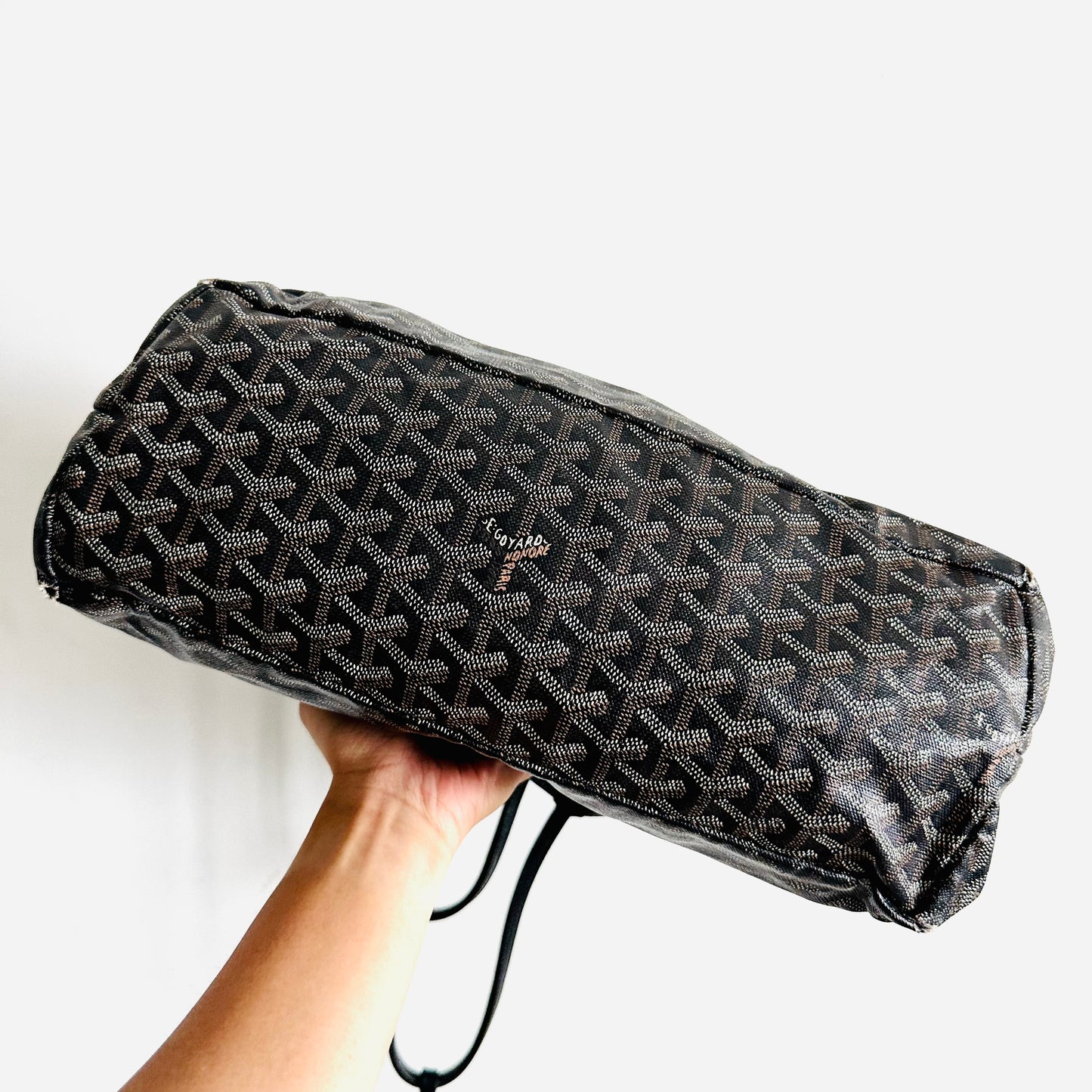 Goyard Black Saint Louis PM Monogram Shopper Shoulder Tote Bag With Pouch
