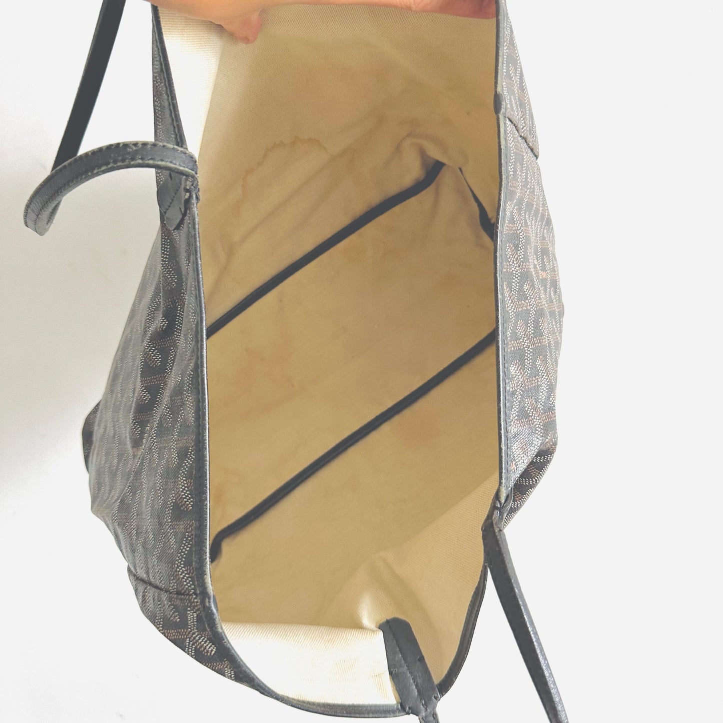 Goyard Black Saint Louis PM Monogram Shopper Shoulder Tote Bag With Pouch