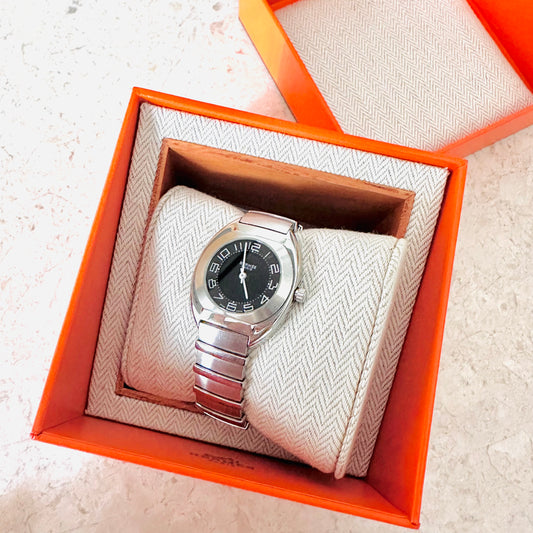 Hermes Espace Stainless Steel Monogram Logo Quartz 29MM Watch