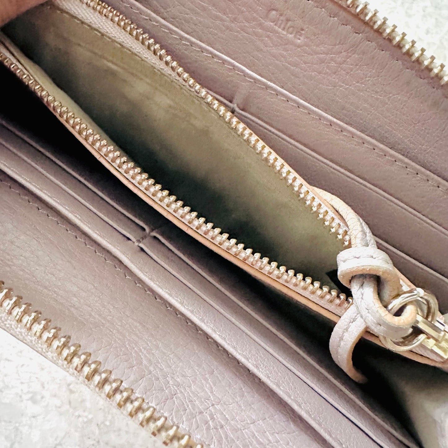 Chloe Pink GHW Leather Zippy Zip Around Long Wallet