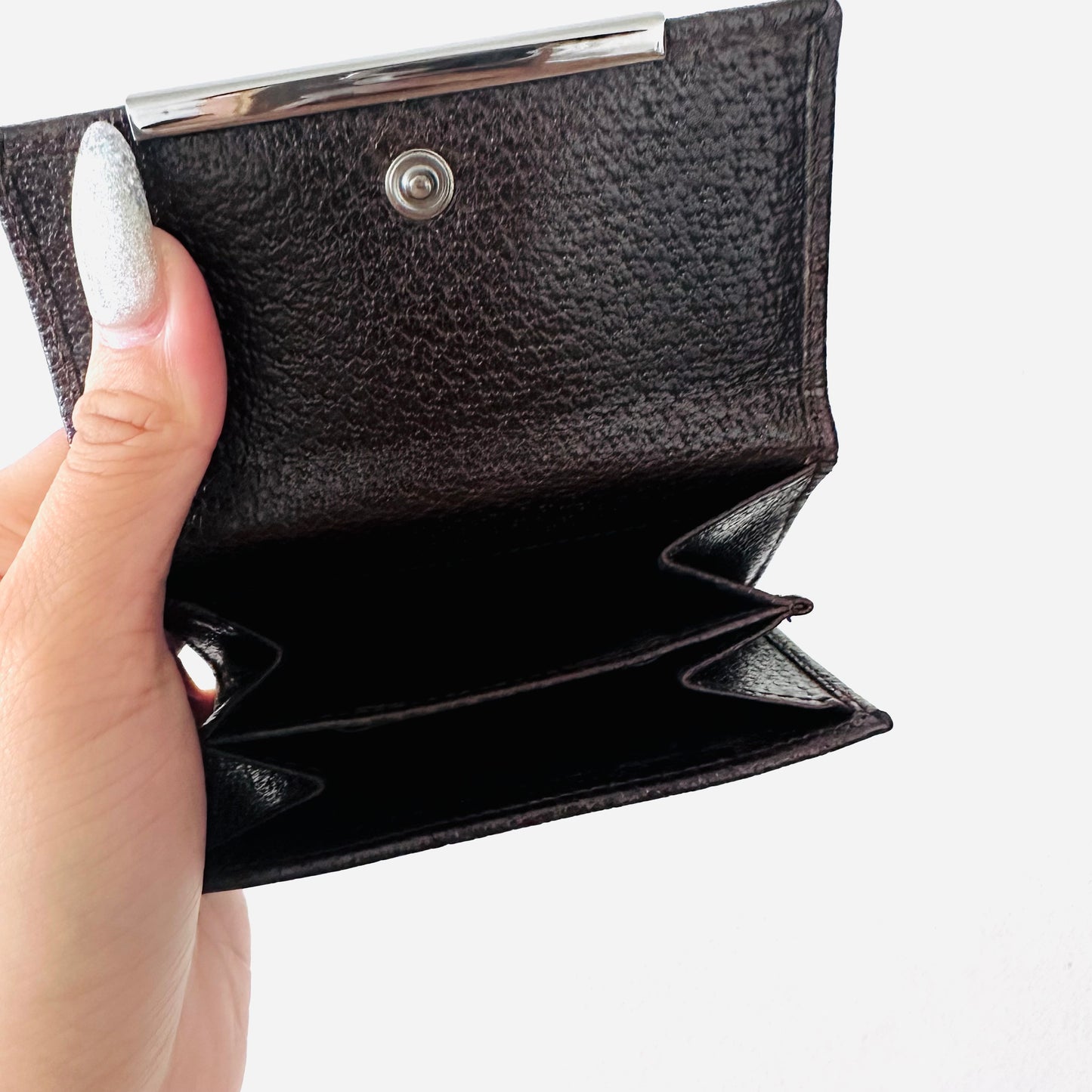 Gucci Beige GG Monogram Logo Compact Bifold Wallet