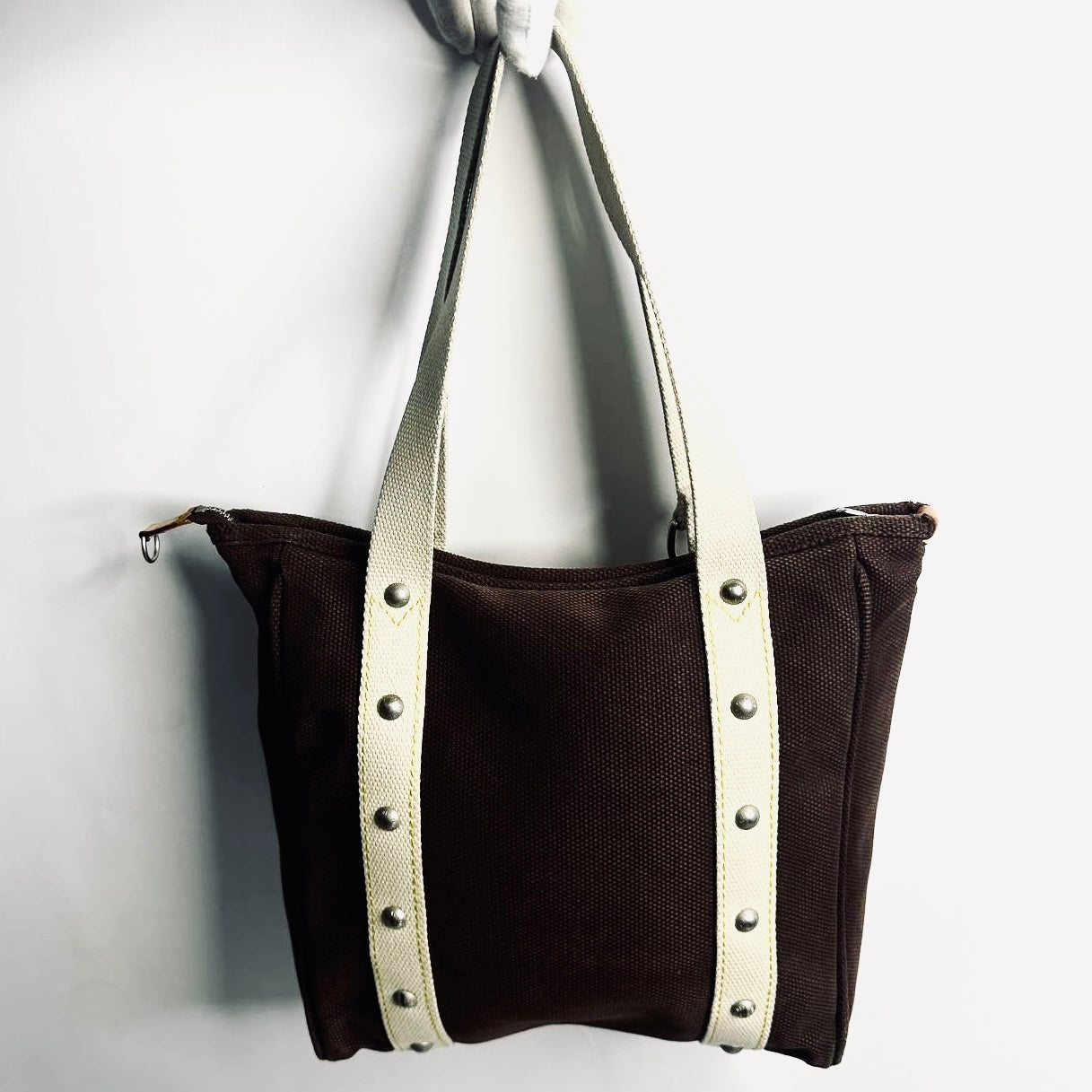 Louis Vuitton LV Antigua MM Brown Club Monogram Logo Top Handle Shoulder Shopper Tote Bag