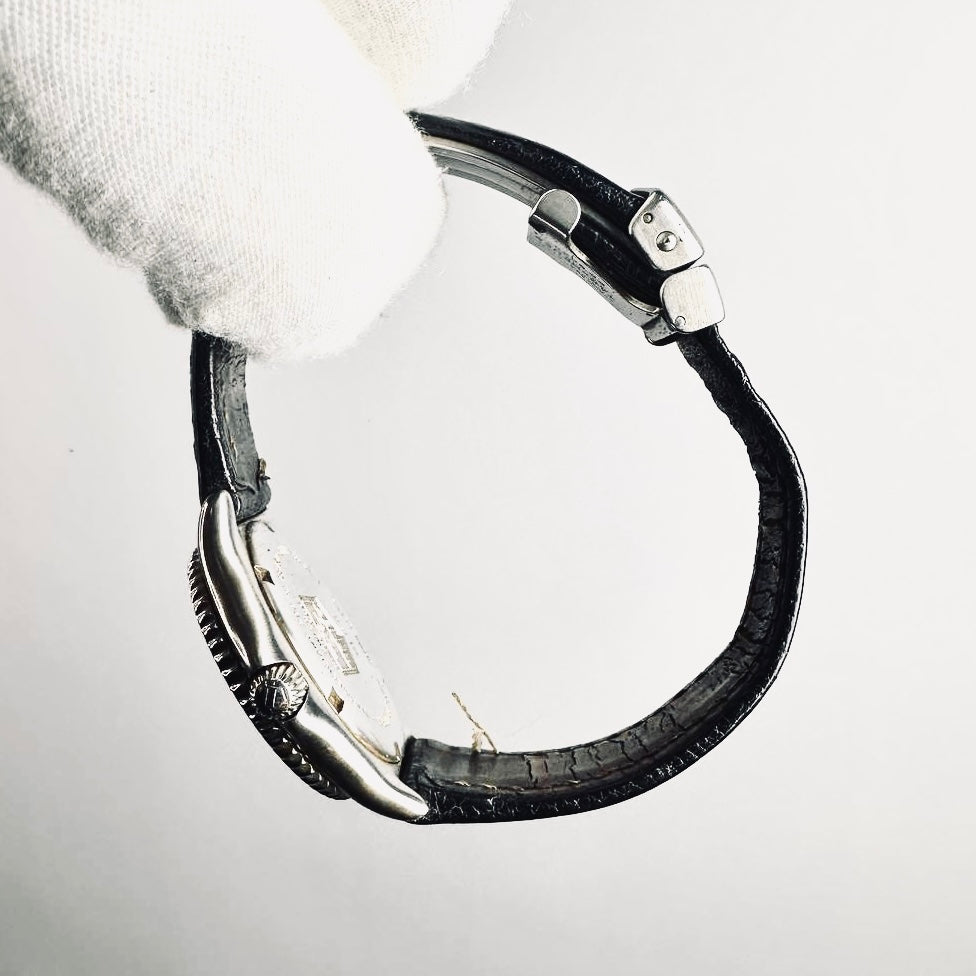 Tag Heuer Professional WI 1211 Black Dial Stainless Steel Black Leather Strap Quartz 34MM Watch