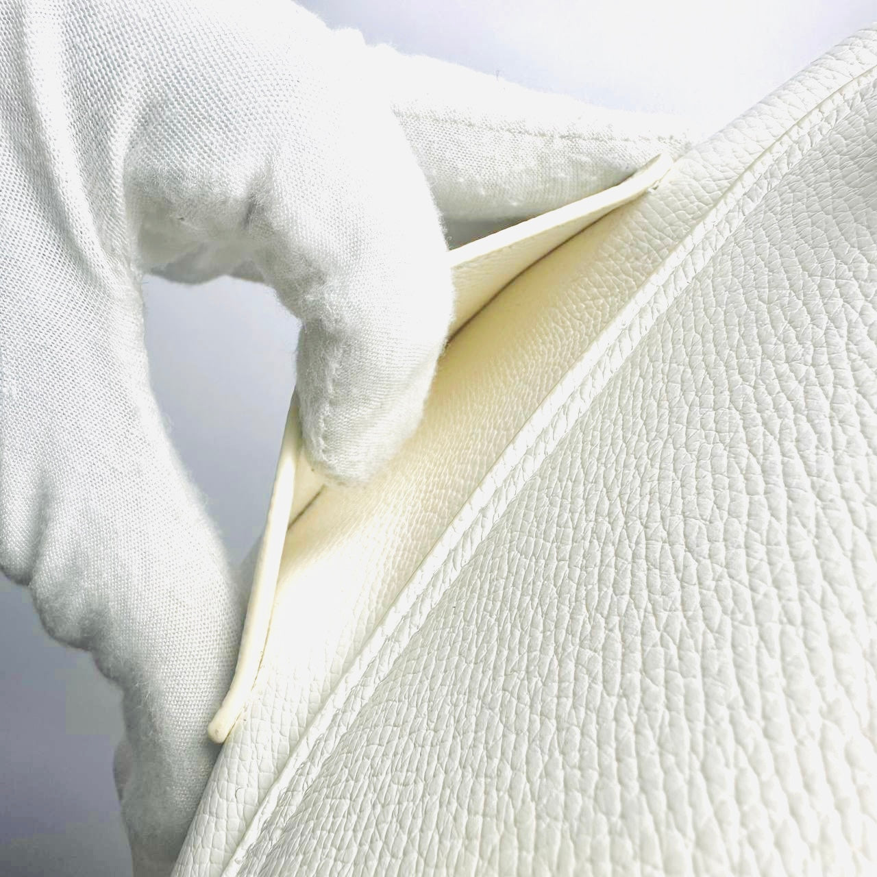 Polene Numéro Numero Un Nano White GHW Leather Top Handle 2-Way Shoulder Sling Bag