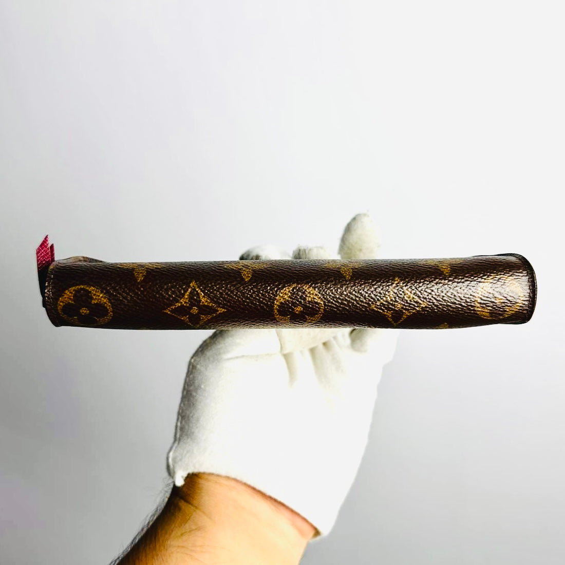 Louis Vuitton LV Emilie Monogram Logo / Pink Fuchsia GHW Flap Long Wallet