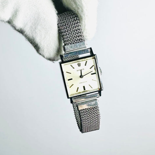 Rolex Precision Square Dial Stainless Steel 18MM Mechanical Watch