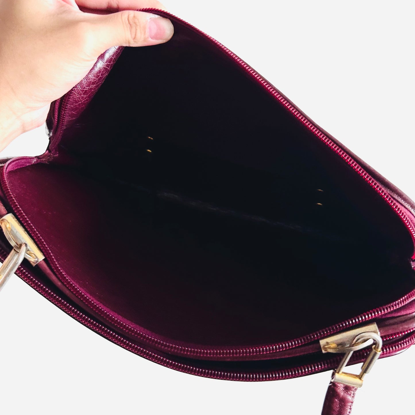 Christian Dior CD Maroon Red GHW Oblique Monogram Logo Vintage Shoulder Sling Bag