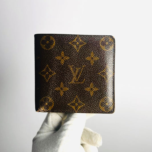 Louis Vuitton LV Monogram Logo GHW Marco Multiple Bifold Compact Flap Wallet