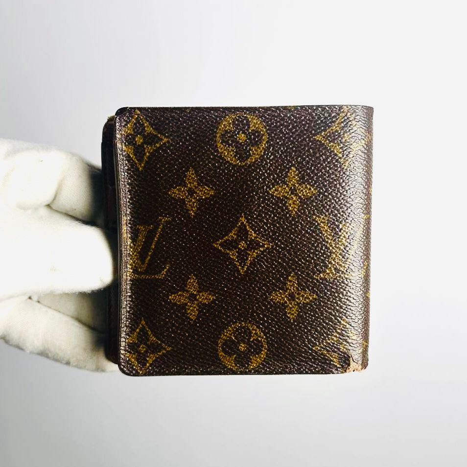 Louis Vuitton LV Monogram Logo GHW Marco Multiple Bifold Compact Flap Wallet