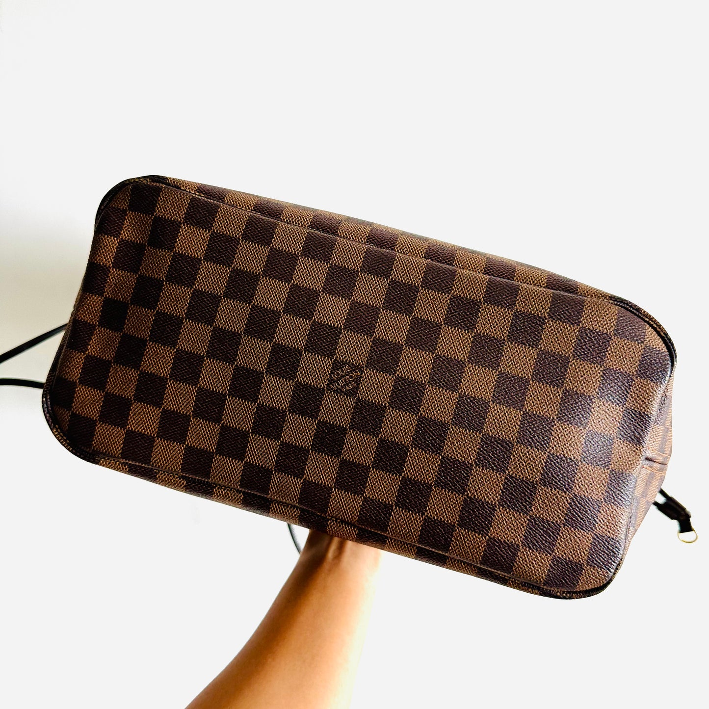 Louis Vuitton LV Damier Ebene DE Neverfull MM Monogram Logo GHW Shopper Shoulder Tote Bag