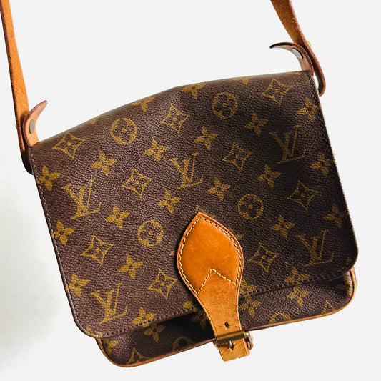 Louis Vuitton LV Cartouchiere PM Monogram Logo GHW Flap Shoulder Sling Bag