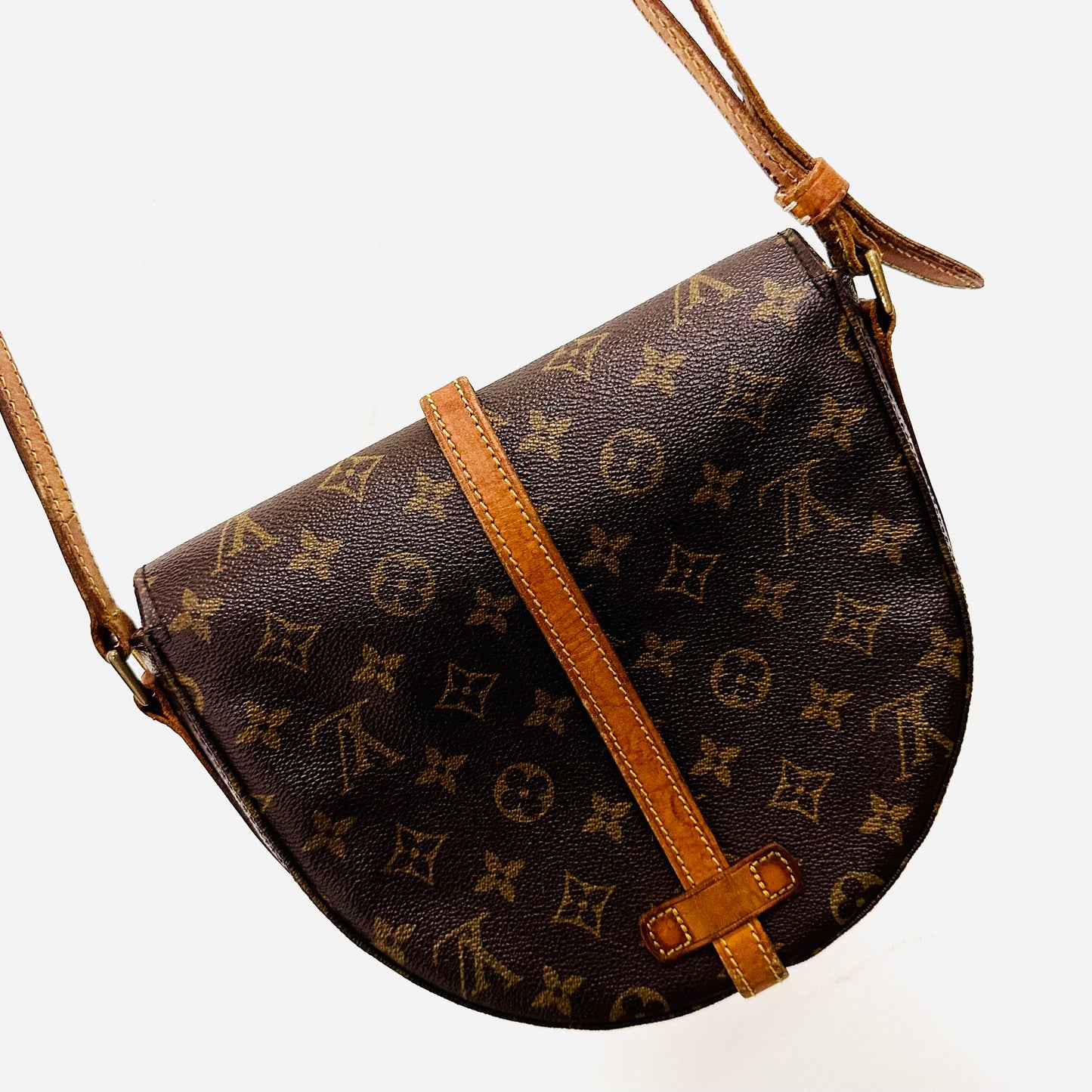 Louis Vuitton LV Monogram Logo Shanti Chantilly GM Shoulder Sling Flap Vintage Bag